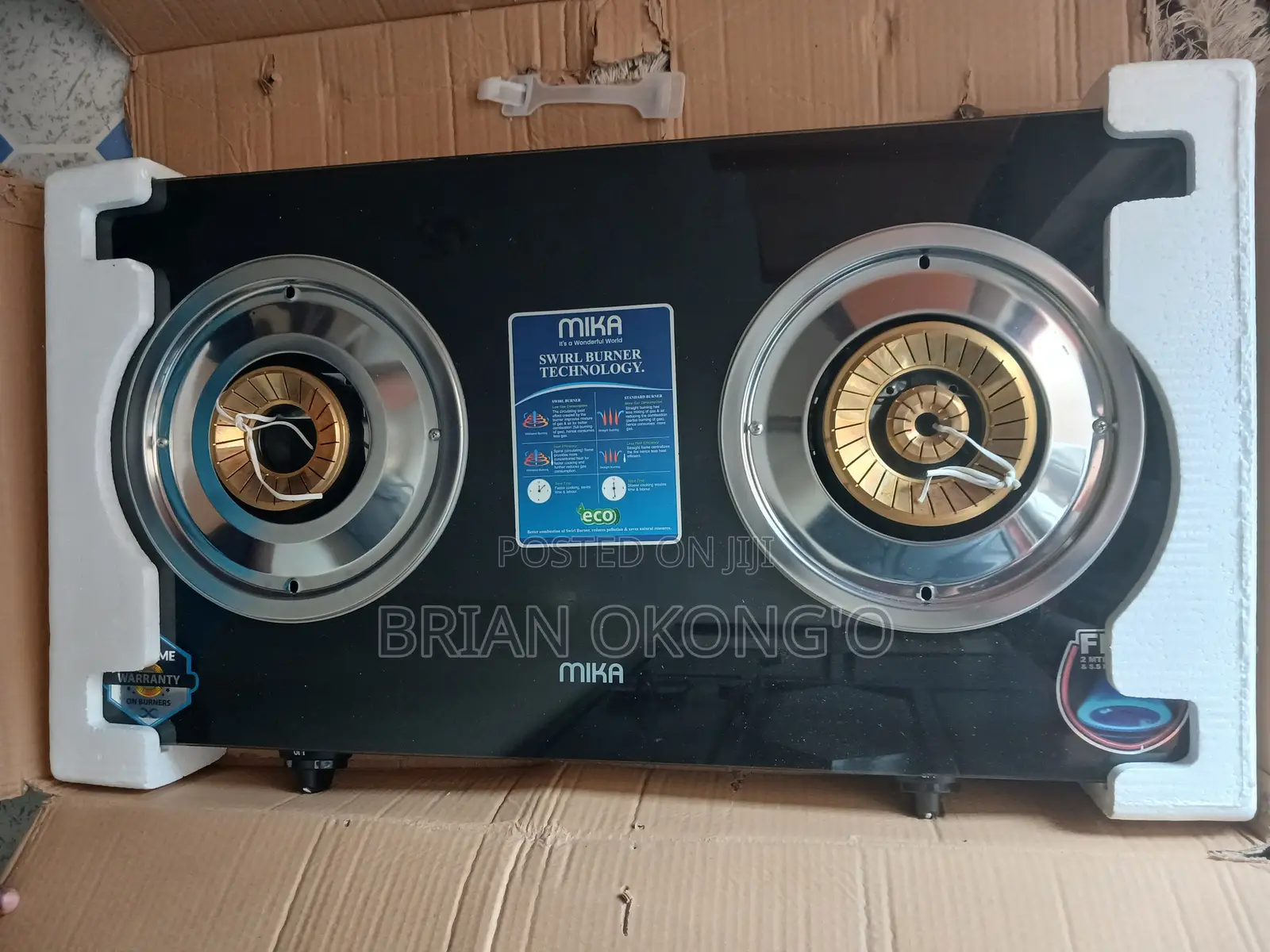 Mika MGS7102 Double-Burner Gas Stove.