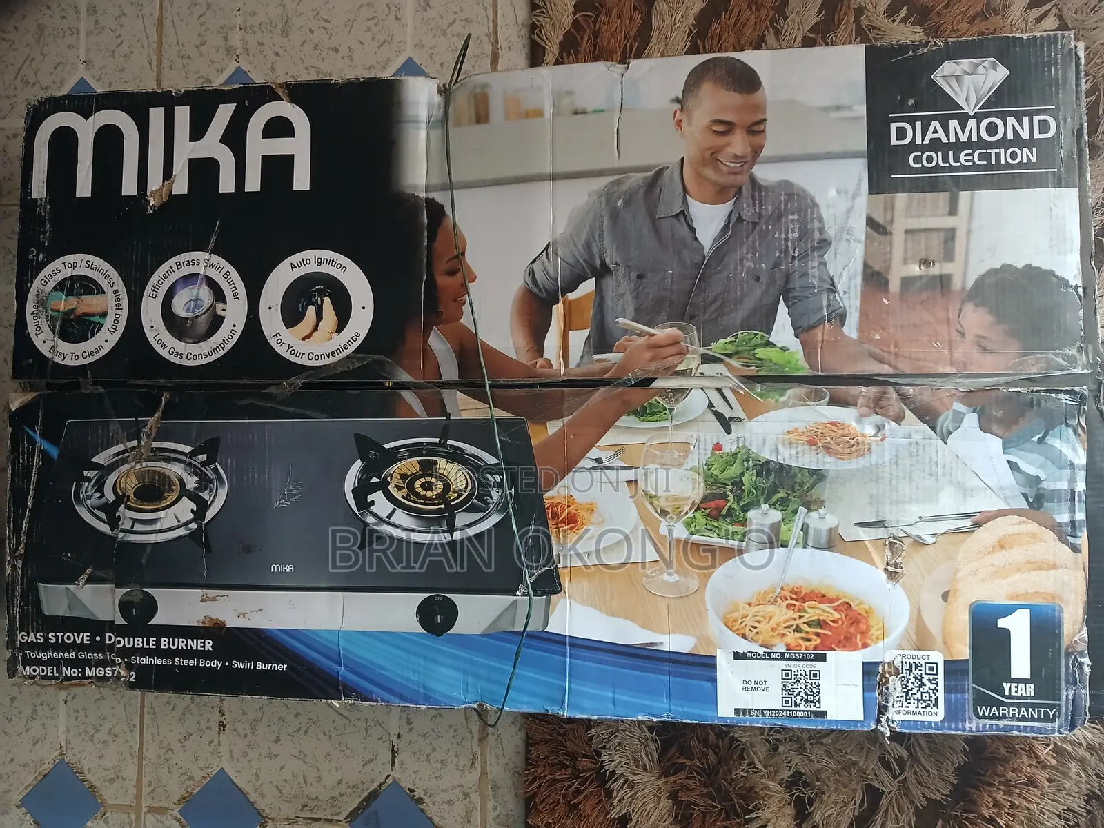 Mika MGS7102 Double-Burner Gas Stove.