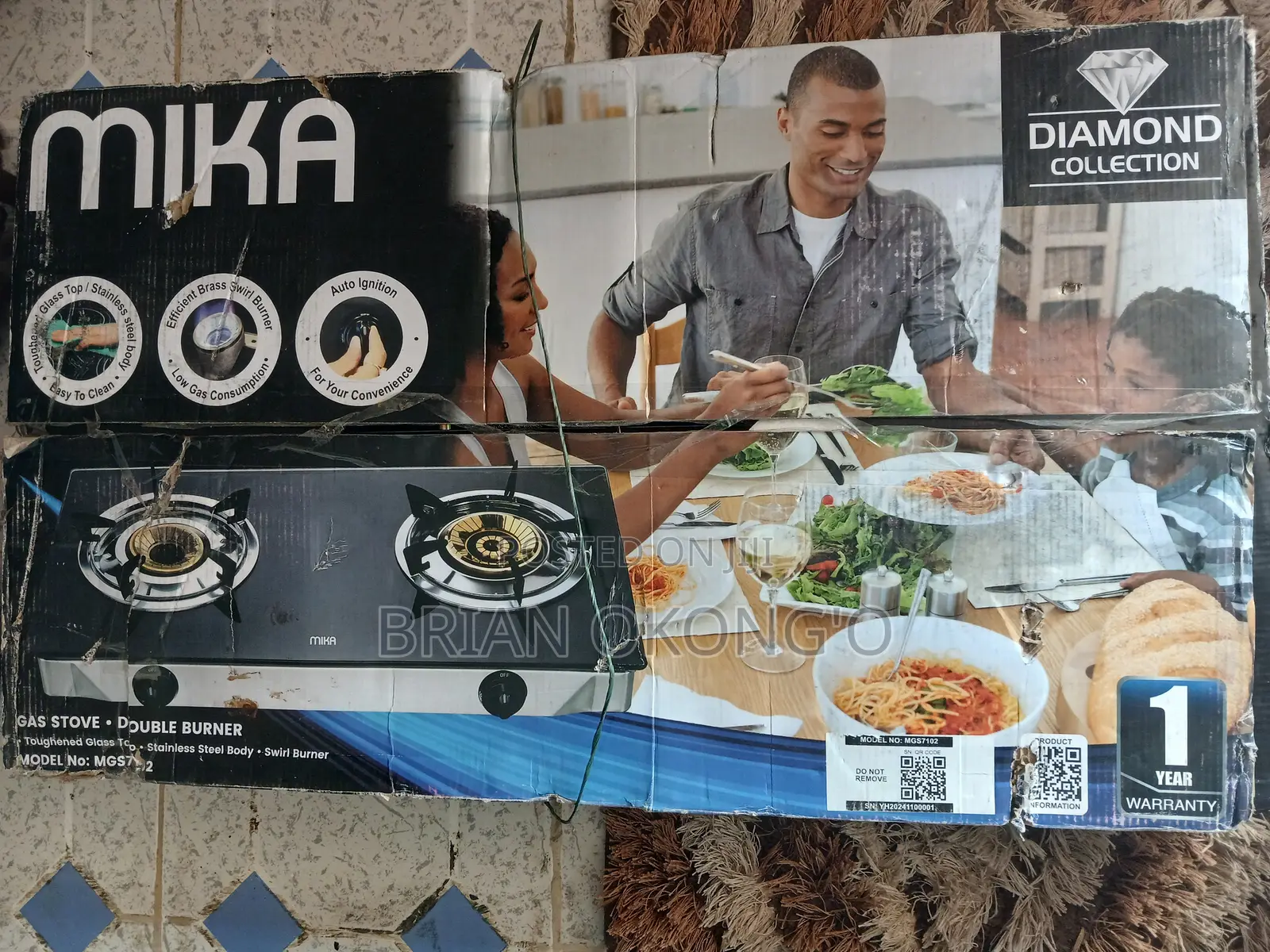 Mika MGS7102 Double-Burner Gas Stove.