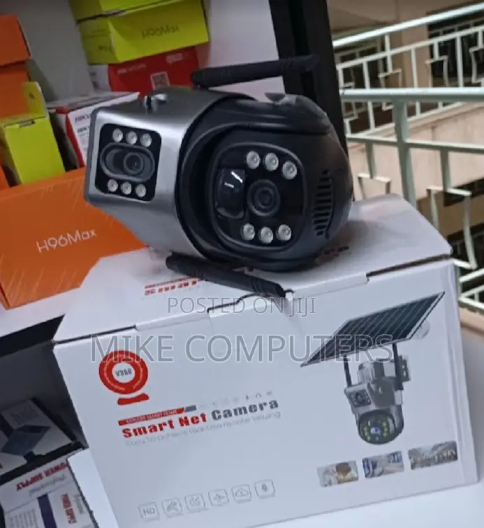 V380 Dual Len 6MP Solar Battery Powered Camera CCTV