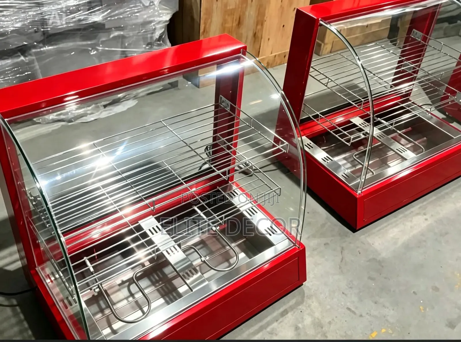 Euromax Curved Glass 2 Plates Food Display / Chips Display Warmer