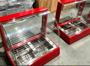 Euromax Curved Glass 2 Plates Food Display / Chips Display Warmer