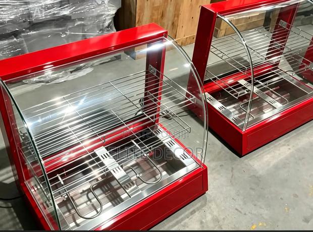 Euromax Curved Glass 2 Plates Food Display / Chips Display Warmer