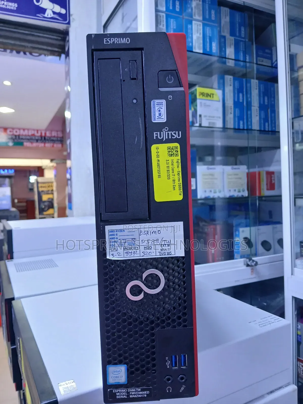 Desktop Computer Fujitsu 8GB Intel Core i7 HDD 320GB