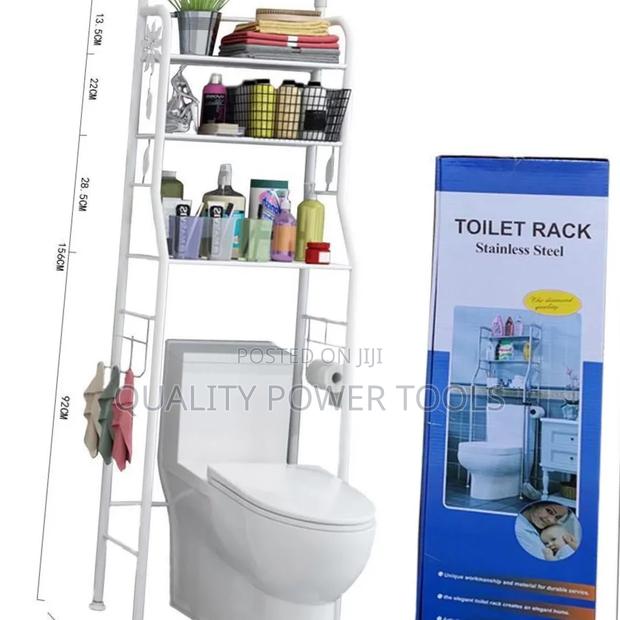 -Tier Stainless Steel Over-the-Toilet Storage Rack,