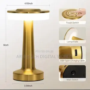 USB Rechargeable LED Table Lamp With in-Built Battery Sensor Control