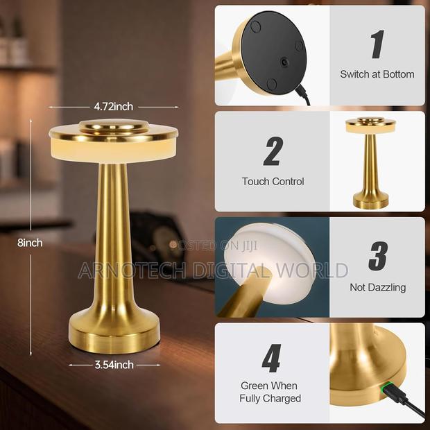 USB Rechargeable LED Table Lamp With in-Built Battery Sensor Control - thumbnail 8