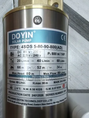 AC/Dc 80m Water Pump/Doyin AC/Dc Water Pump 80m Head