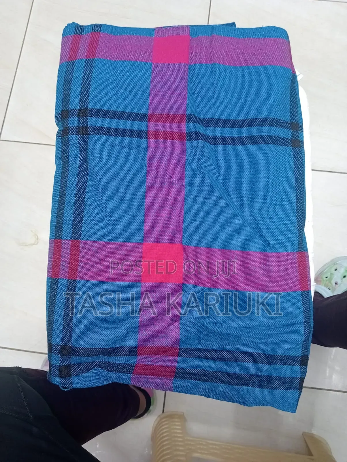 Soft Maasai Shuka Throw Blanket – Perfect for Home Travel