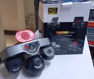 4G Solar PTZ Camera Triple Lens Full Color Night Vision