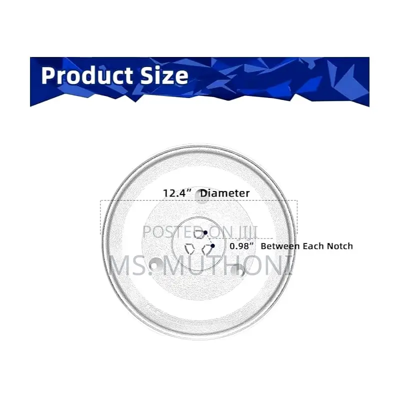 Microwave Turntable Glass Plate Measures 12.4 Inches (315 Mm/31.5 Cm)