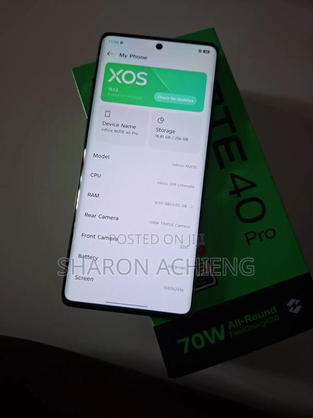 Infinix Note 40 Pro 5G 256 GB Green - thumbnail 3