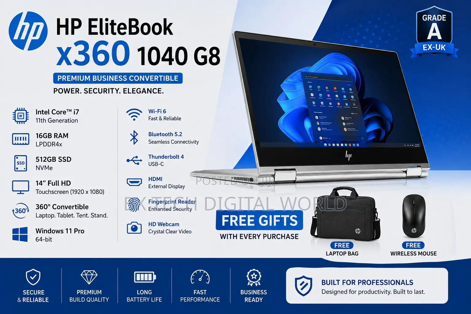 Laptop HP 16GB Intel Core i7 SSD 512GB