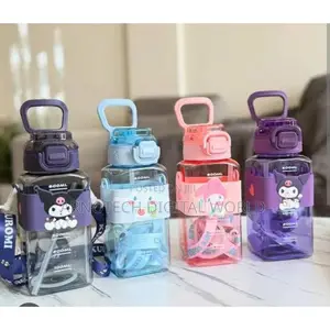 600ml Leak-Proof Kids Water Bottle With Straw Strap