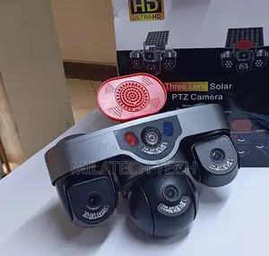 Triple Lens PTZ Solar Camera 4G Wireless CCTV Security