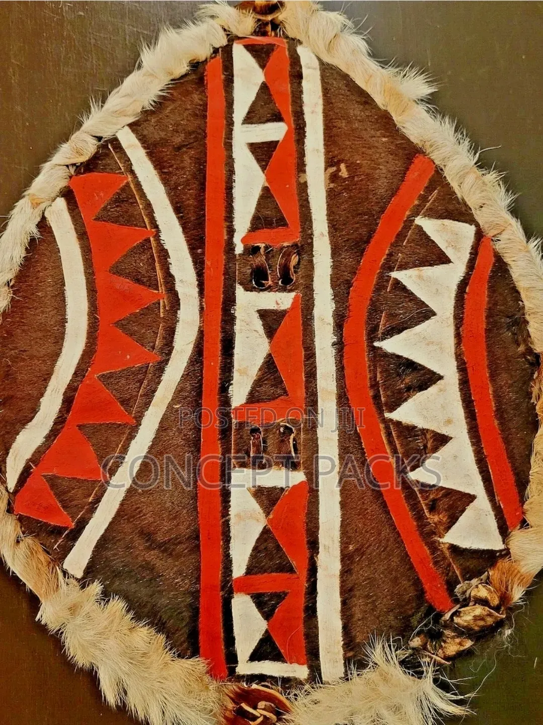 African Kenyan Maasai Warrior Shield Traditional Big Size.