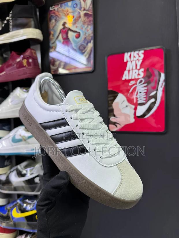 White Adidas VL Court Base Sneakers - thumbnail 3