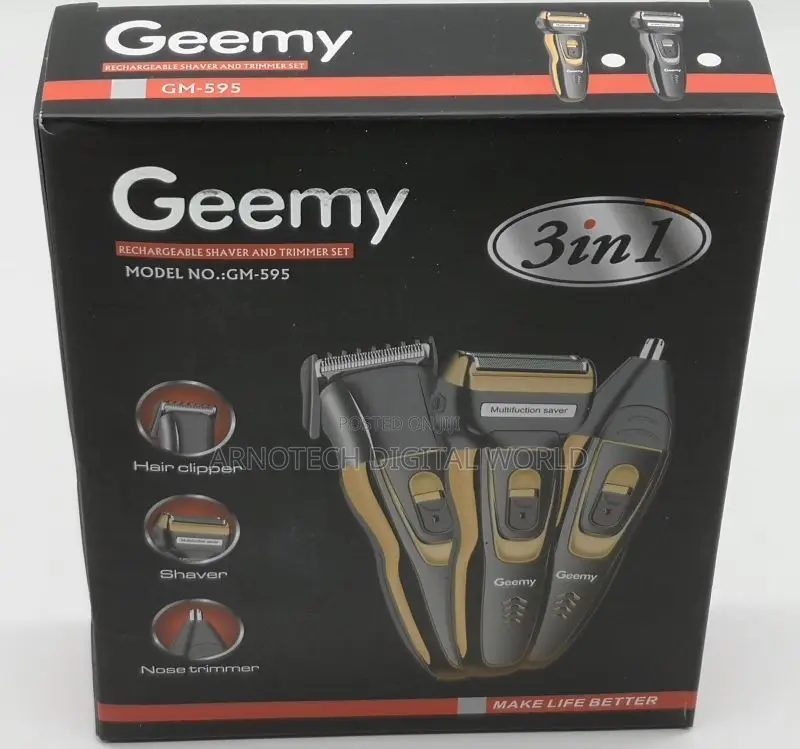 3in1Rechargeable HairClipper NoseTrimmer Shaver Cordless Hair Trimmer