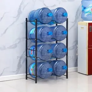 8-Bottle Water Storage Rack ,Heavy-Duty SpaceSaving Water Holder Stand