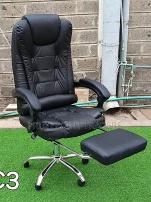 Ergonomic Executive Boss Chair With Footrest Reclining Backrest