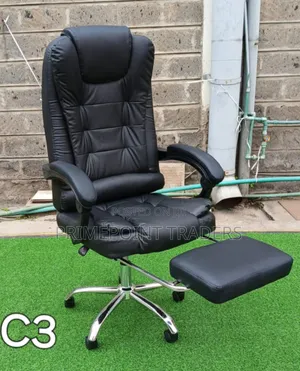 Ergonomic Executive Boss Chair With Footrest Reclining Backrest