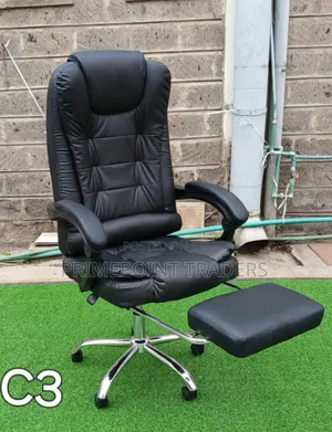 Premium High-Back Managerial Office Chair With Footrest