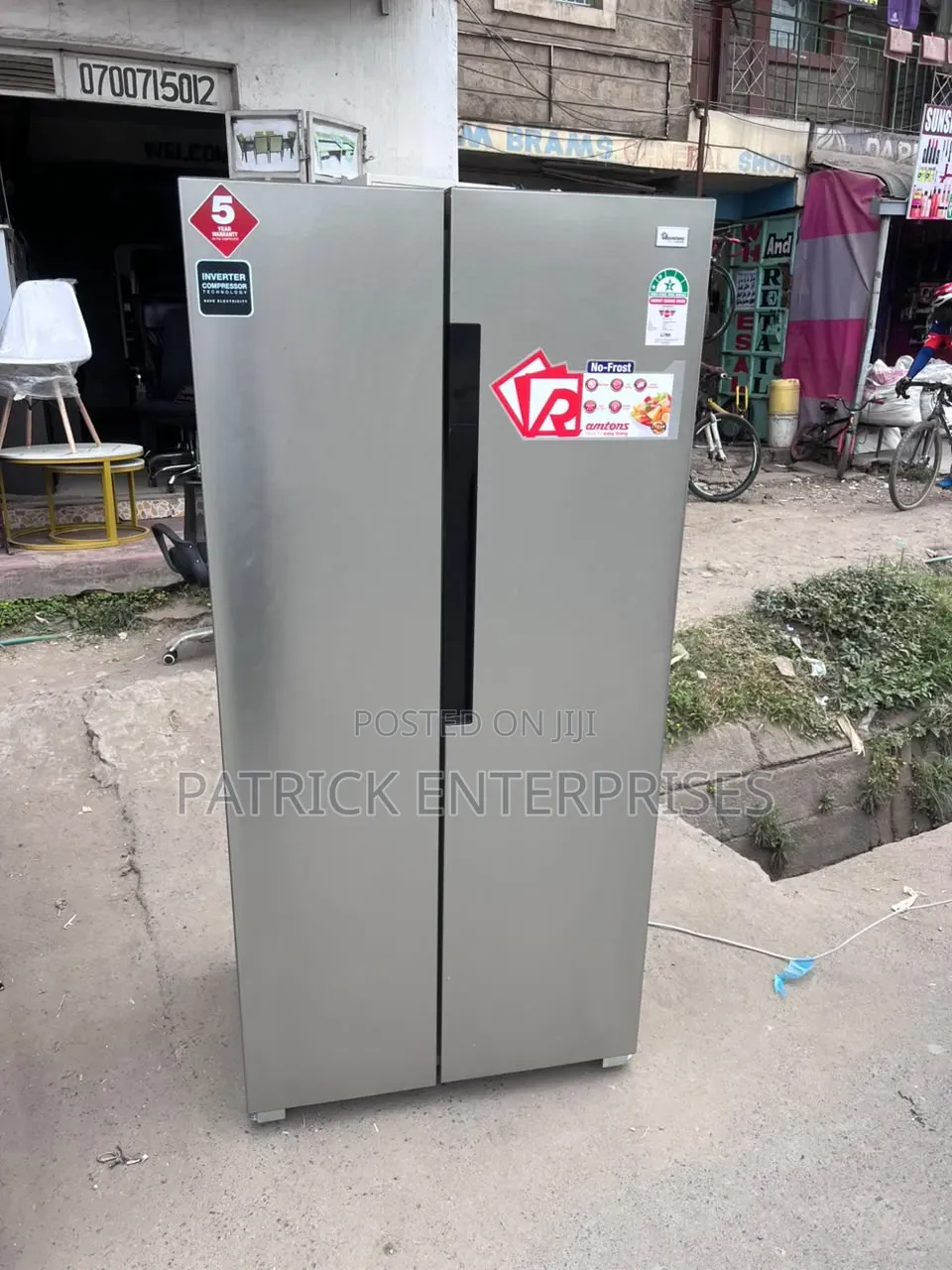Rantoms 430-Liter Side by Side Refrigerator