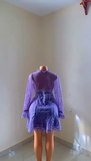 Elegant Purple Lace Long--Sleeve.