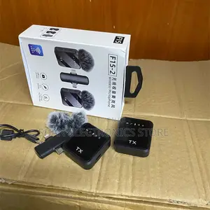 Lightweight F11-2 Dual Wireless Lavalier Mic Kit With Fuzzy Windscreen