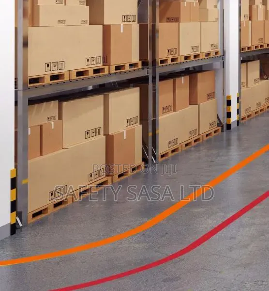 PVC Floor Marking Caution Orange Hazard Lane Adhesive Tape