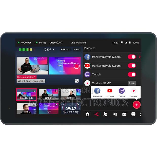 YoloLIVPortable Live Streaming Encoder,Recorder,AudioMixer and Monitor - main view