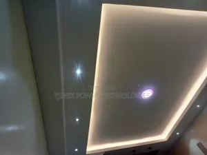 Interior Warm Lighting on Gypsum Ceiling