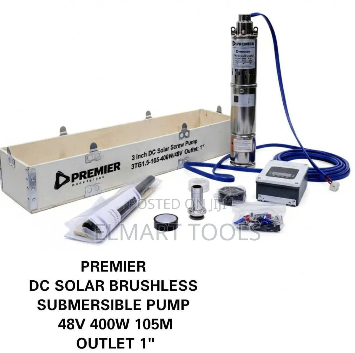 Premier Brushless 400w/48v DC Borehole Submersible Water Pump 105M
