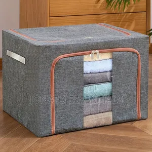 66L Foldable Wardrobe Storage Box Clear Window Clothes Organizer