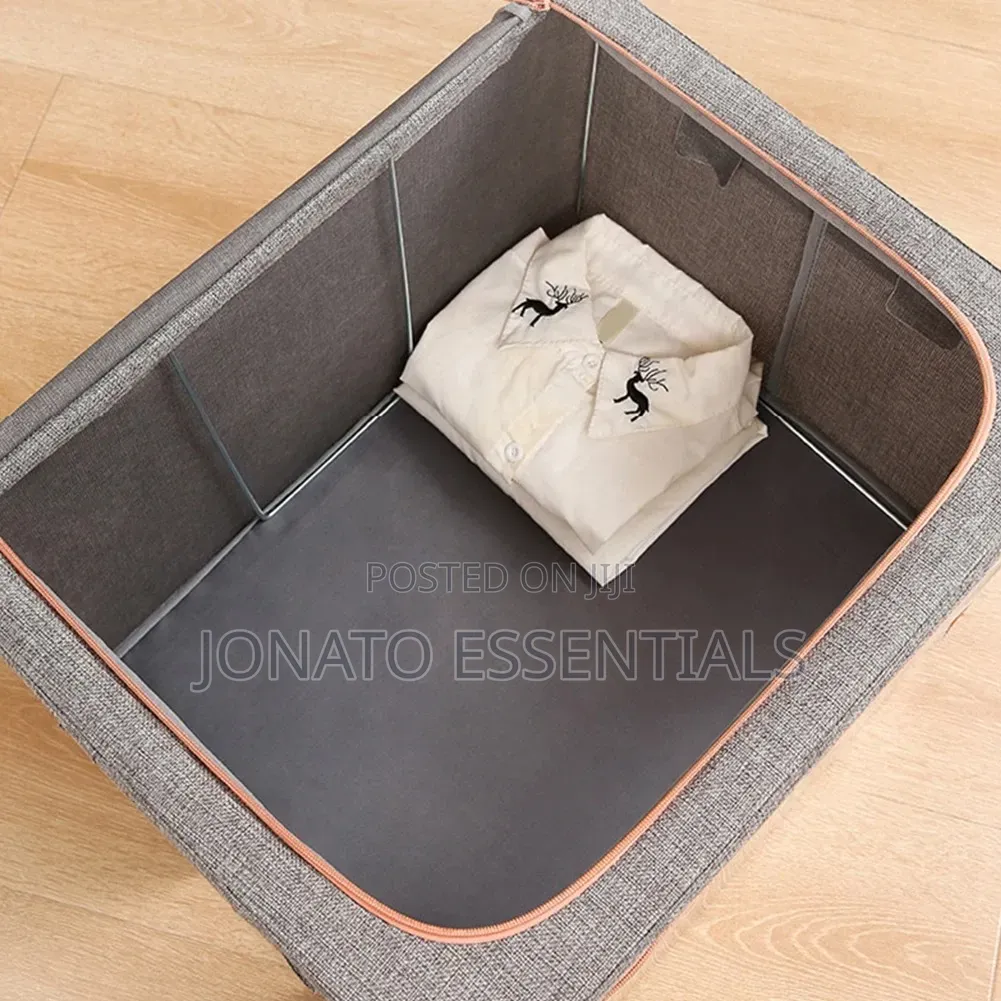 66L Foldable Wardrobe Storage Box Clear Window Clothes Organizer