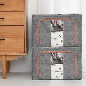 66L Foldable Wardrobe Storage Box Clear Window Clothes Organizer