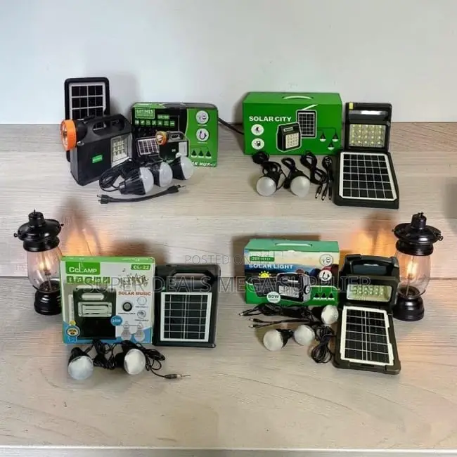 Fast-Charging Portable Home Solar Lighting System Kits With Led Bulbs