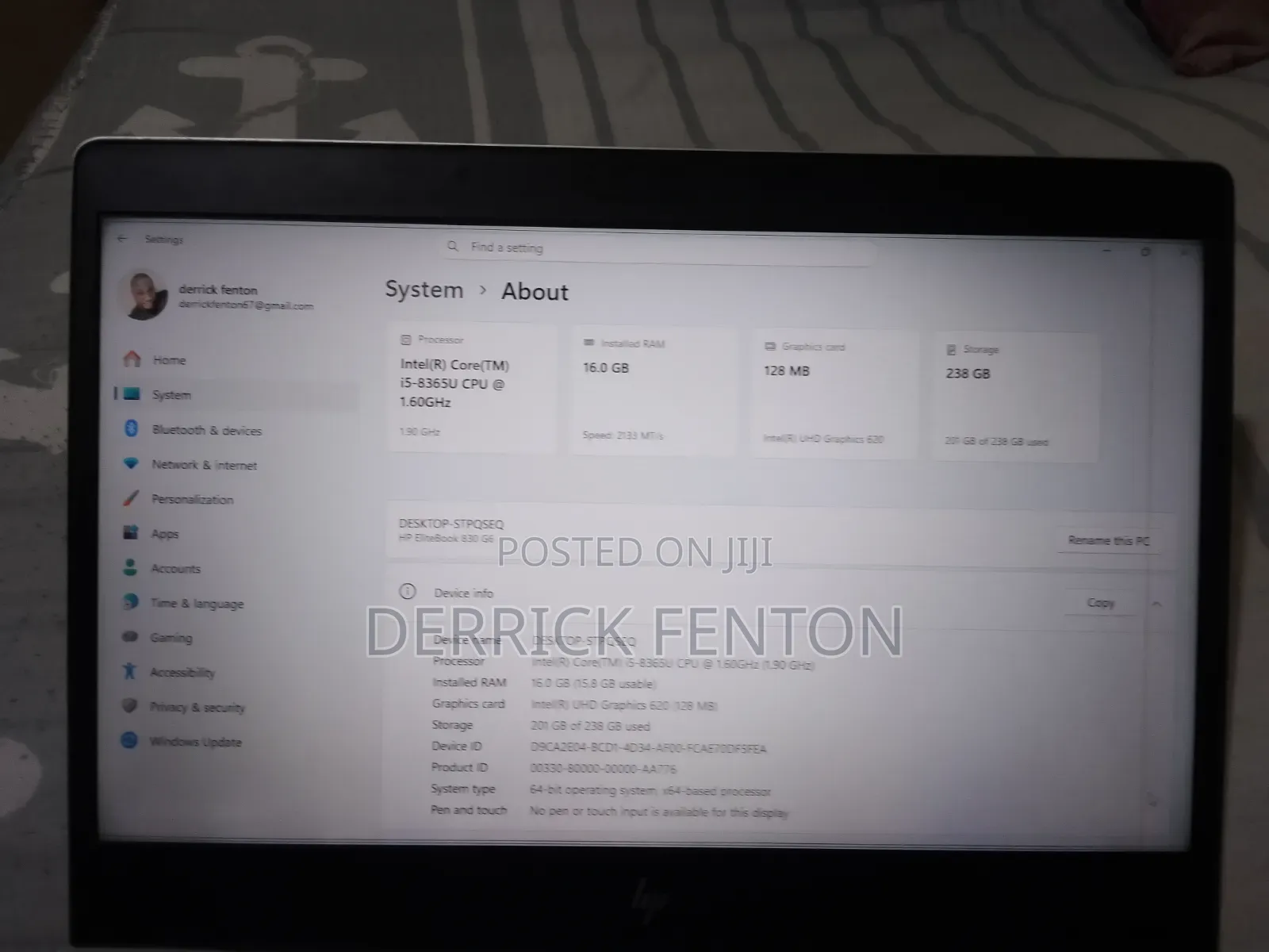 Laptop HP EliteBook 830 G6 16GB Intel Core i5 SSD 256GB