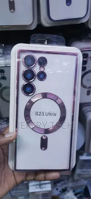 White and Rose-Gold Plated Case for the Samsung Galaxy S23 Ultra