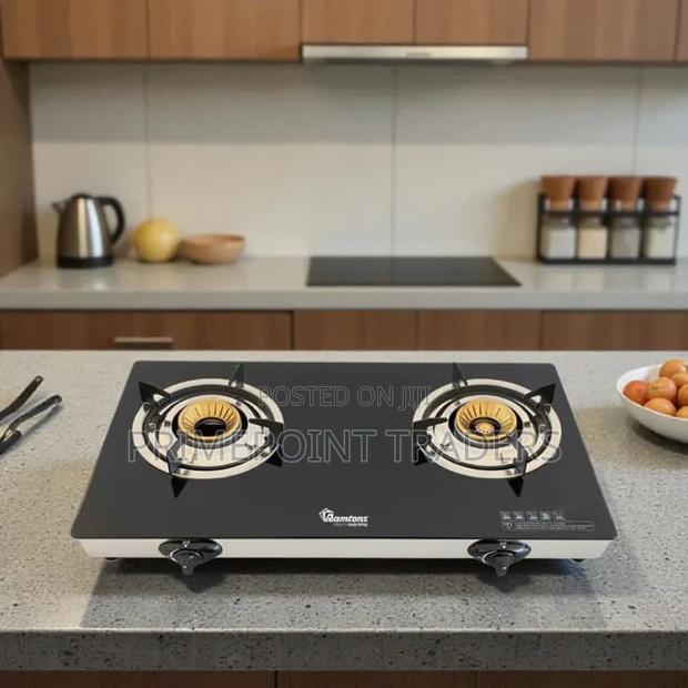 Ramtons RG/537 2-Burner Super Slim Ceramic Top Gas Cooker – Auto