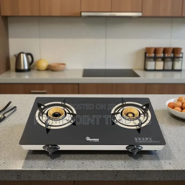 Ramtons RG/537 2-Burner Super Slim Ceramic Top Gas Cooker – Auto