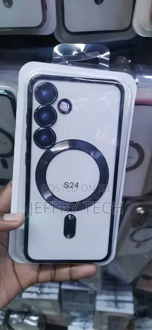 Magnetic Shockproof Phone Case With Black Electroplated Edges