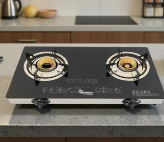 Ramtons RG/537 Table Top 2-Burner Gas Cooker Ceramic Top Auto Ignitio