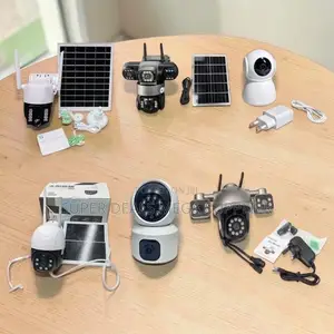 Panoramic View 4G and Wifi Dual Triple Lens Solar Cameras Wholesale