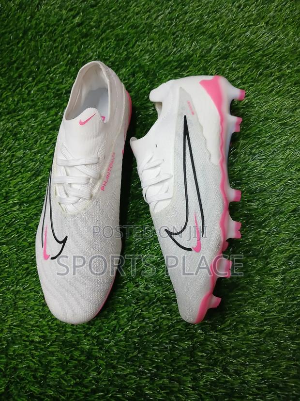 Nike Phantom GX White Pink Low Cut FG Boots - main view