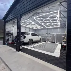 Workshop Ceiling Light for Car Wash Shop Honeycomb LED Light