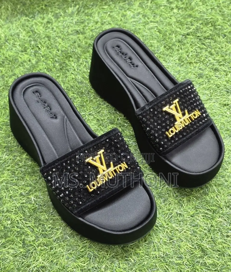 Comfortable Rhinestone-Embellished Wedges Size 37-41