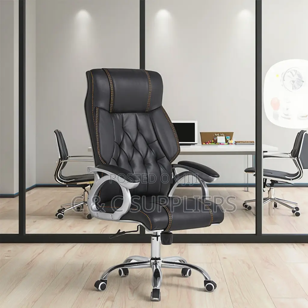 Ergonomic Leather Secretary Chair.