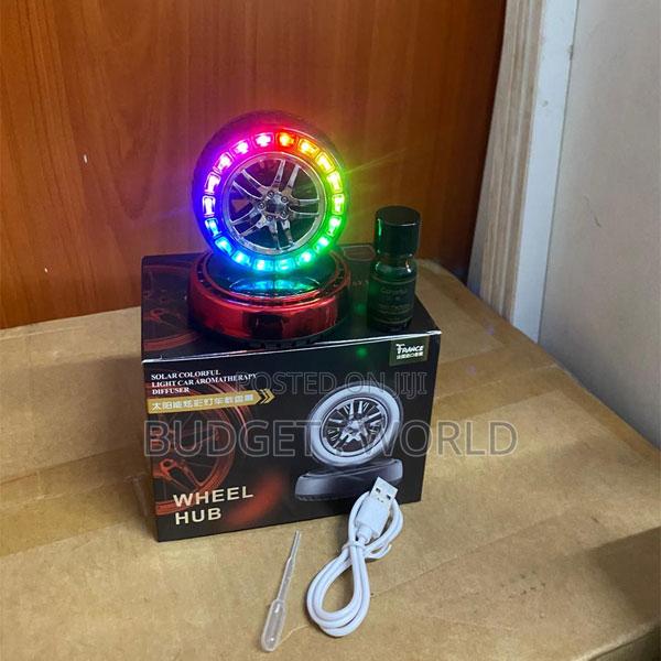 . Solar Rotating Wheel Car Air Freshener With Essential Oils