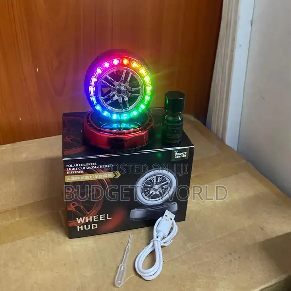 . Solar Rotating Wheel Car Air Freshener With Essential Oils